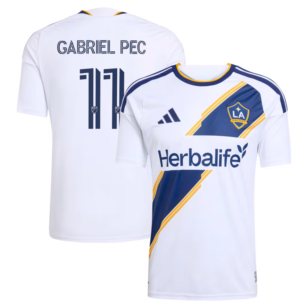 Men's LA Galaxy Gabriel Pec adidas White 2026 The VeloCITY Kit Replica Jersey