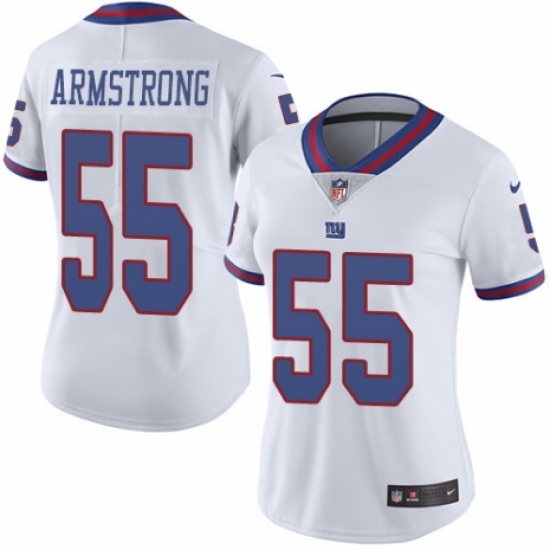 Women's Nike New York Giants #55 Ray-Ray Armstrong Limited White Rush Vapor Untouchable NFL Jersey - Ujersey