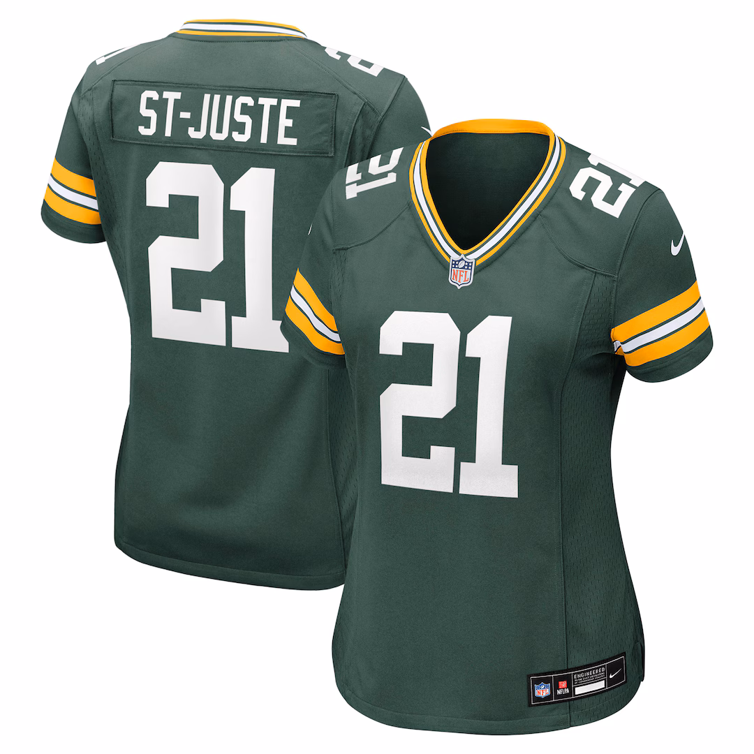 Women's Green Bay Packers Benjamin St-Juste Nike Green Team Game Jersey - Ujersey