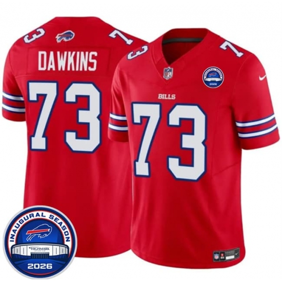 Men's Buffalo Bills #73 Dion Dawkins Red F.U.S.E. 2026 Inaugural Season at Highmark Stadium Football Stitched Jersey - Ujersey