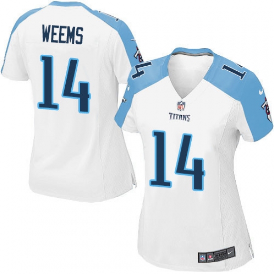 Women's Nike Tennessee Titans #14 Eric Weems Game White NFL Jersey - Ujersey