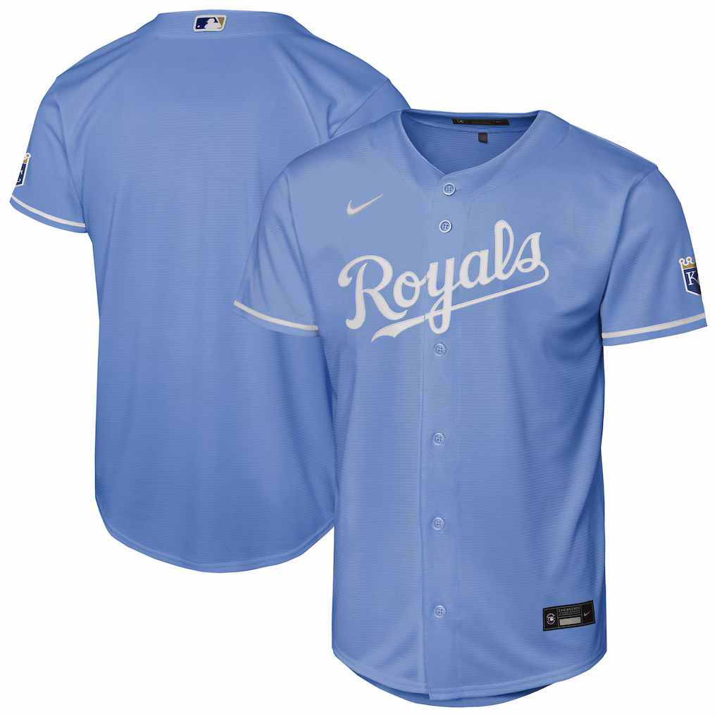 Youth Kansas City Royals Nike Light Blue Alternate Stadium Jersey