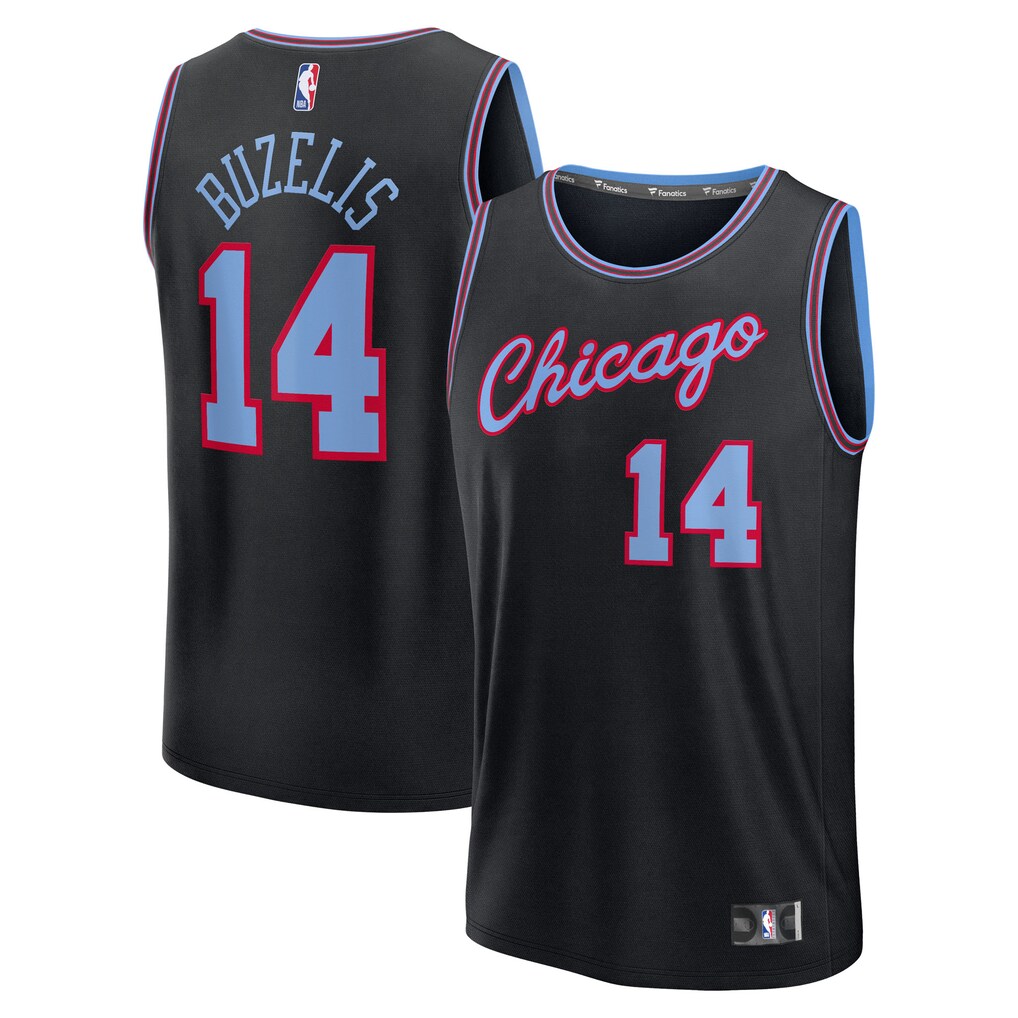 Youth Chicago Bulls Matas Buzelis Fanatics Black 2025/26 City Edition Fastbreak Jersey - Ujersey NFL Shop