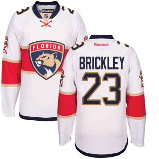 Youth Reebok Florida Panthers #23 Connor Brickley Authentic White Away NHL Jersey - Ujersey