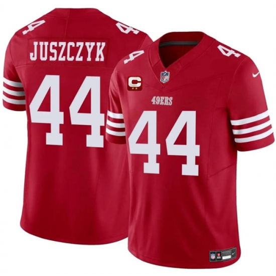 Men's San Francisco 49ers #44 Kyle Juszczyk Red 2025 F.U.S.E. With 2-Star C Vapor Untouchable Limited Stitched Football Jersey - Ujersey