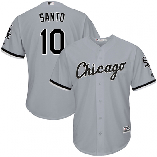 Youth Majestic Chicago White Sox #10 Ron Santo Authentic Grey Road Cool Base MLB Jersey - Ujersey
