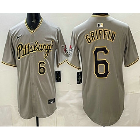 Men's Pittsburgh Pirates #6 Konnor Griffin Grey Limited Jersey - Ujersey
