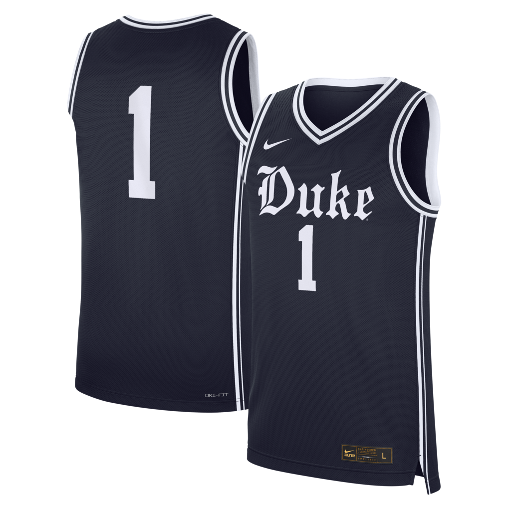 Men's Nike Navy Duke Blue Devils #1 Alternate Replica Basketball Jersey - ujerseystore