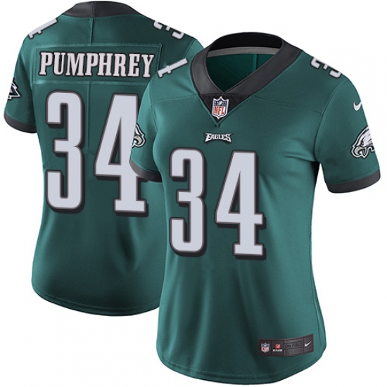 Women's Nike Philadelphia Eagles #34 Donnel Pumphrey Midnight Green Team Color Vapor Untouchable Limited Player NFL Jersey - Ujersey