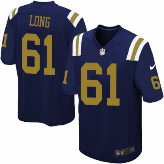 Youth Nike New York Jets #61 Spencer Long Elite Navy Blue Alternate NFL Jersey - Ujersey