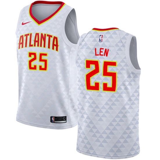 Youth Nike Atlanta Hawks #25 Alex Len Swingman White NBA Jersey - Association Edition - Ujersey