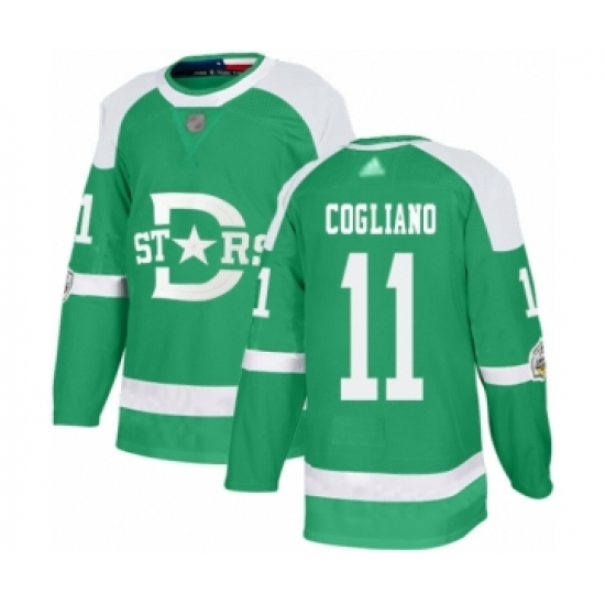 Youth Dallas Stars #11 Andrew Cogliano Authentic Green 2020 Winter Classic Hockey Jersey - Ujersey
