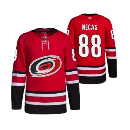 Men's Carolina Hurricanes #88 Martin Necas Red Stitched Jersey - Ujersey