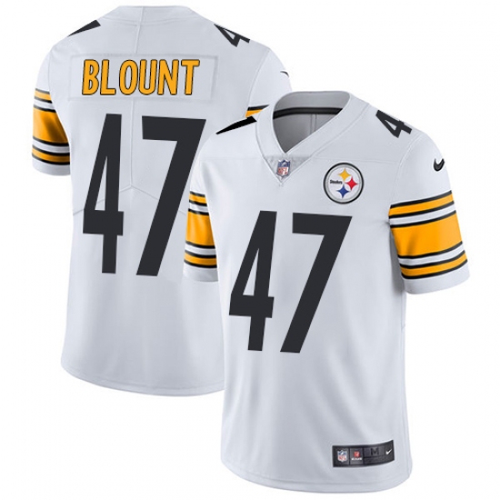 Youth Nike Pittsburgh Steelers #47 Mel Blount White Vapor Untouchable Limited Player NFL Jersey - Ujersey