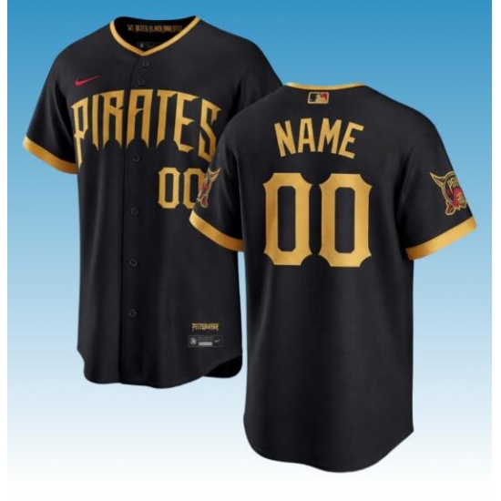 Custom Pittsburgh Pirates Black 2026 City Connect Stadium Stitched Baseball Jersey - Ujersey
