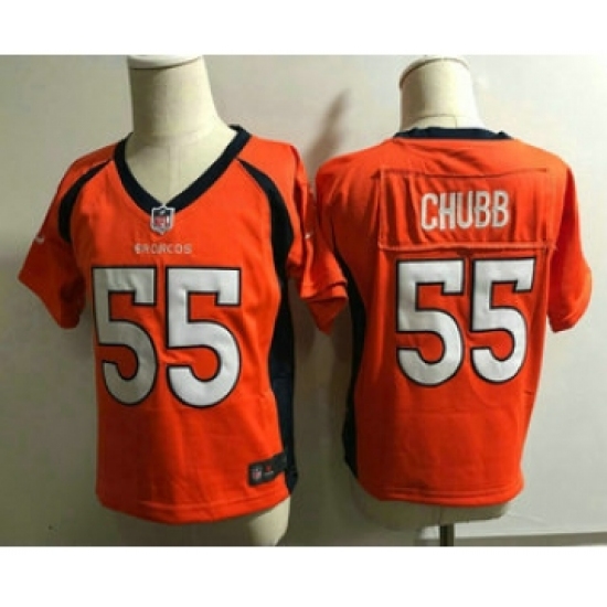 Toddler Denver Broncos #55 Bradley Chubb Orange Team Color Stitched NFL Nike Game Jersey - Ujersey
