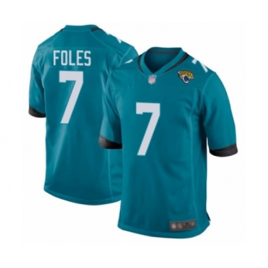 Men's Jacksonville Jaguars #7 Nick Foles Game Teal Green Alternate Football Jersey - Ujersey