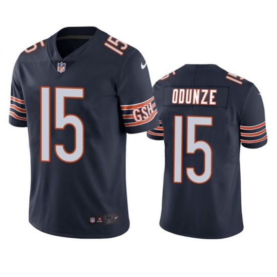 Men's Chicago Bears #15 Rome Odunze Navy 2024 Draft Vapor Football Stitched Jersey - Ujersey