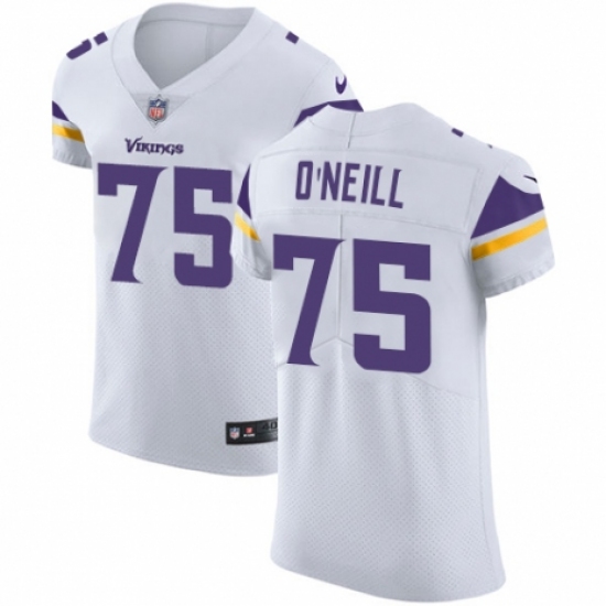 Men's Nike Minnesota Vikings #75 Brian O'Neill White Vapor Untouchable Elite Player NFL Jersey - Ujersey