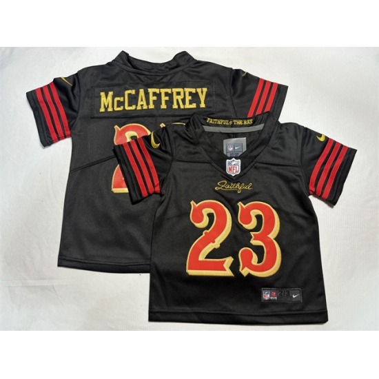Toddlers San Francisco 49ers #23 Christian McCaffrey Black 2025 F.U.S.E. “Rivalries” Vapor Limited Stitched Football Jersey - Ujersey