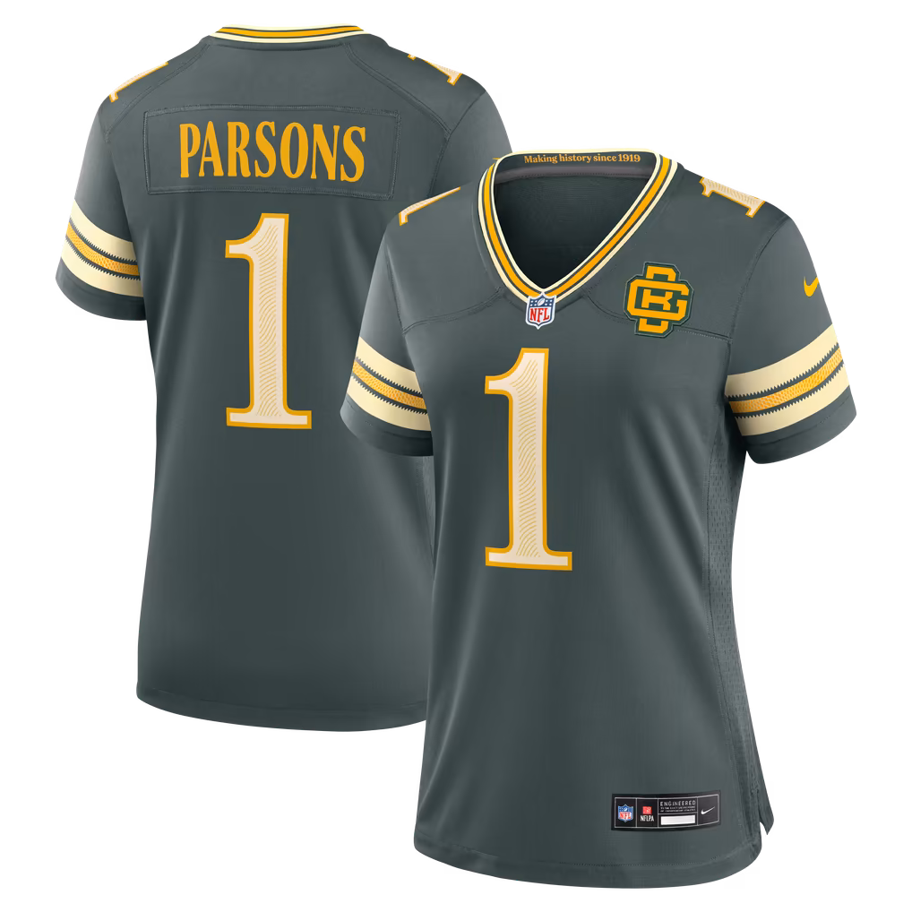 Women's Green Bay Packers Micah Parsons Nike Green 2026 Rivalries Collection Game Jersey - Ujersey