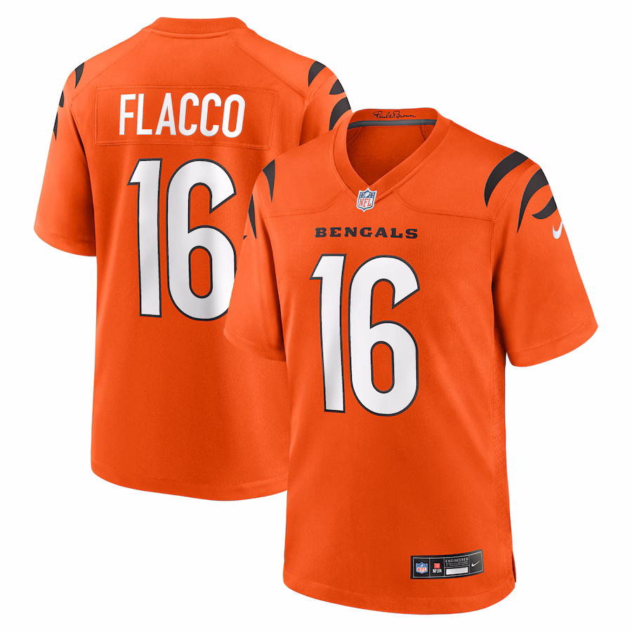 Men's Cincinnati Bengals Joe Flacco Nike Orange Alternate Game Jersey - Ujersey