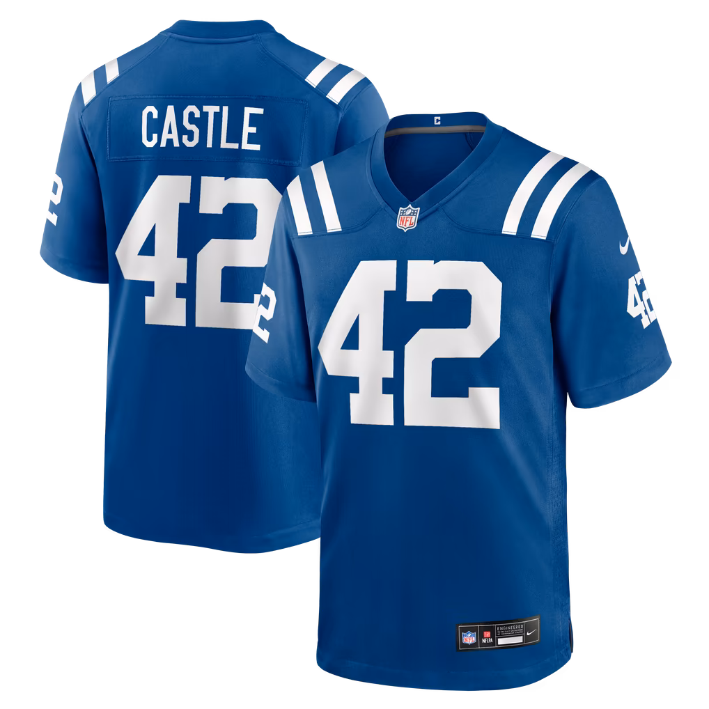 Men's Indianapolis Colts Anderson Castle Nike Royal Team Game Jersey