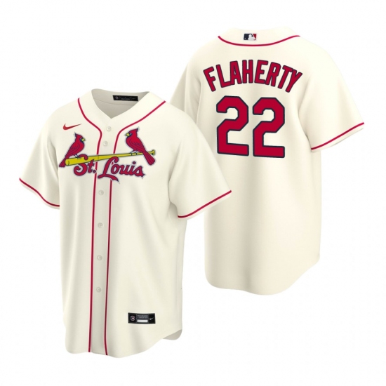 Men's Nike St. Louis Cardinals #22 Jack Flaherty Cream Alternate Stitched Baseball Jersey - Ujersey