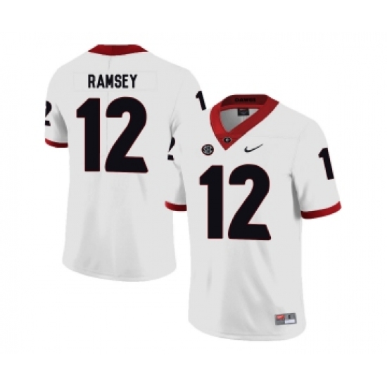 Georgia Bulldogs 12 Brice Ramsey White Nike College Football Jersey - Ujersey