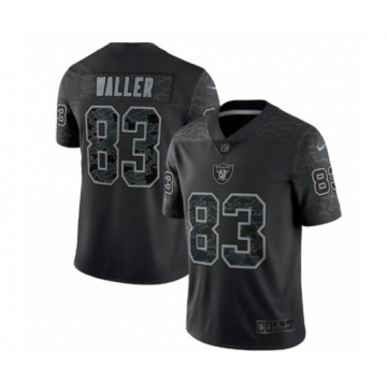 Men's Las Vegas Raiders #83 Darren Waller Black Reflective Limited Stitched Football Jersey - Ujersey