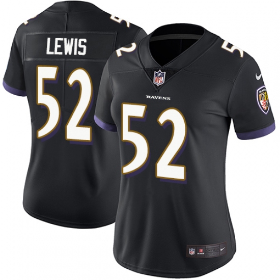Women's Nike Baltimore Ravens #52 Ray Lewis Black Alternate Vapor Untouchable Limited Player NFL Jersey - Ujersey