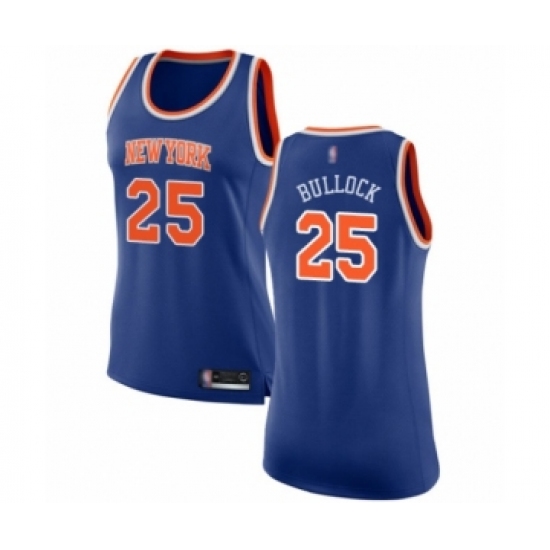Women's New York Knicks #25 Reggie Bullock Swingman Royal Blue Basketball Jersey - Icon Edition - Ujersey