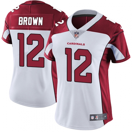 Women's Nike Arizona Cardinals #12 John Brown White Vapor Untouchable Limited Player NFL Jersey - Ujersey