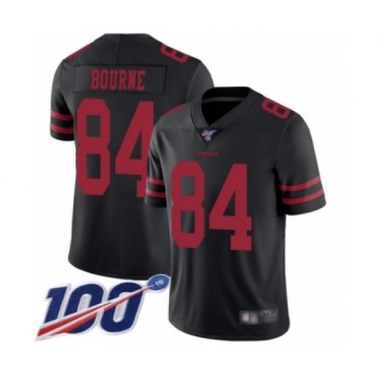 Youth San Francisco 49ers #84 Kendrick Bourne Black Vapor Untouchable Limited Player 100th Season Football Jersey - Ujersey