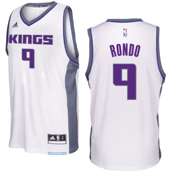 Sacramento Kings #9 Rajon Rondo 2016-17 Seasons White Home New Swingman Jersey - Ujersey