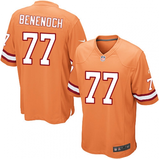 Youth Nike Tampa Bay Buccaneers #77 Caleb Benenoch Elite Orange Glaze Alternate NFL Jersey - Ujersey