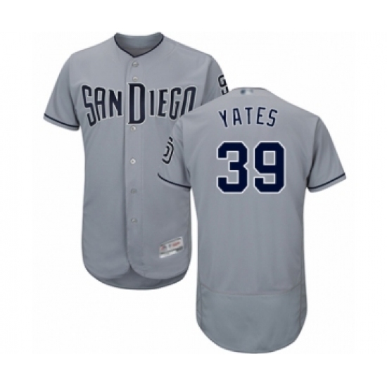 Men's San Diego Padres #39 Kirby Yates Authentic Grey Road Cool Base Baseball Jersey - Ujersey