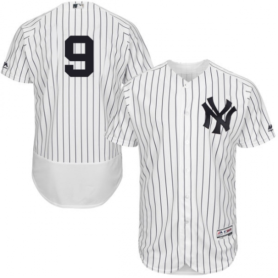 Men's Majestic New York Yankees #9 Roger Maris White Home Flex Base Authentic Collection MLB Jersey - Ujersey