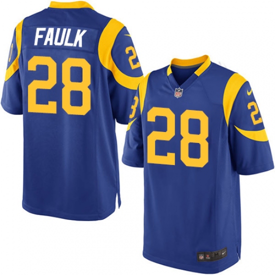 Men's Nike Los Angeles Rams #28 Marshall Faulk Game Royal Blue Alternate NFL Jersey - Ujersey