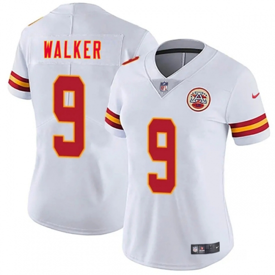 Women's Kansas City Chiefs #9 Kenneth Walker III White 2026 Vapor Untouchable Limited Stitched Jersey(Run Small) - Ujersey
