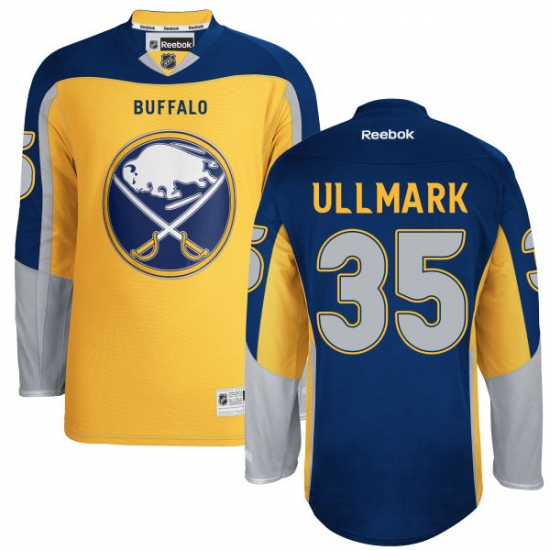 Youth Reebok Buffalo Sabres #35 Linus Ullmark Authentic Gold Third NHL Jersey - Ujersey