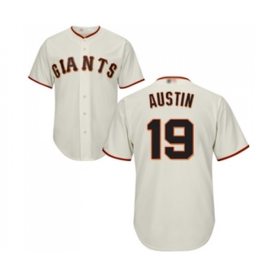 Men's San Francisco Giants #19 Tyler Austin Replica Cream Home Cool Base Baseball Jersey - Ujersey