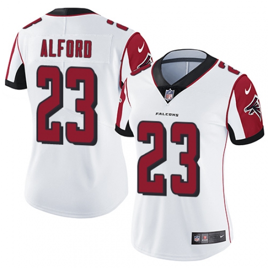 Women's Nike Atlanta Falcons #23 Robert Alford White Vapor Untouchable Limited Player NFL Jersey - Ujersey