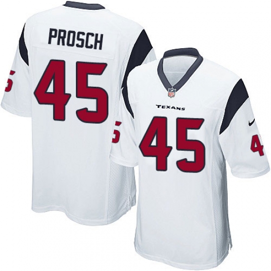 Men's Nike Houston Texans #45 Jay Prosch Game White NFL Jersey - Ujersey