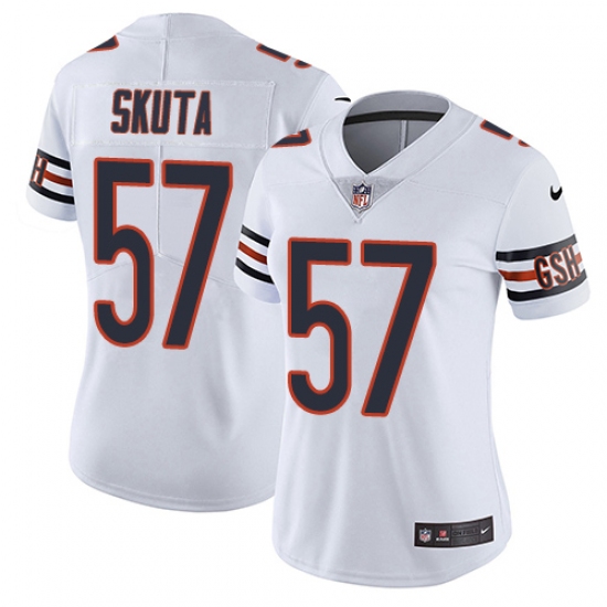 Women's Nike Chicago Bears #57 Dan Skuta White Vapor Untouchable Limited Player NFL Jersey - Ujersey
