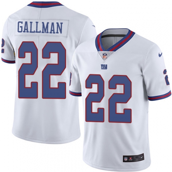 Men's Nike New York Giants #30 Wayne Gallman Elite White Rush Vapor Untouchable NFL Jersey - Ujersey