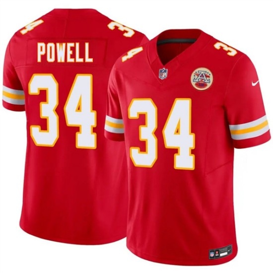 Men's Kansas City Chiefs #34 ShunDerrick Powell Red 2026 F.U.S.E. Vapor Untouchable Limited Football Stitched Jersey - Ujersey