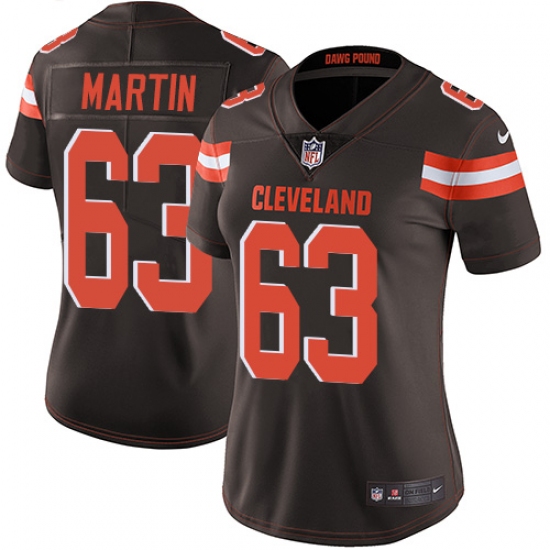 Women's Nike Cleveland Browns #63 Marcus Martin Brown Team Color Vapor Untouchable Limited Player NFL Jersey - Ujersey