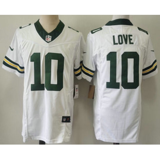 Men's Green Bay Packers #10 Jordan Love White 2023 FUSE Limited Stitched Jersey - Ujersey