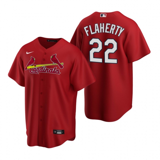 Men's Nike St. Louis Cardinals #22 Jack Flaherty Red Alternate Stitched Baseball Jersey - Ujersey